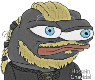 ⚔ Hossein Ghavidel pepe, meme, internet cultuur, kikker, personage, Hossein Ghavidel telegram sticker