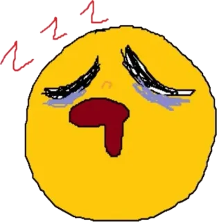 😴 emoji, sleepy, tired, face telegram sticker
