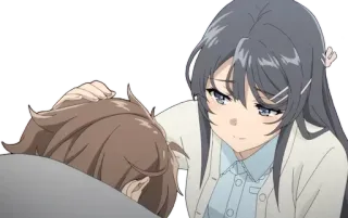🤗 anime, girl, boy, affection, emotional, comfort telegram sticker
