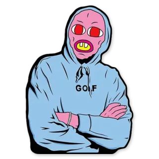 😎 GOLF Golf, Odd Future, Rosa, Moletom com capuz, Rosto, Roupa telegram sticker