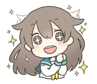 👍 Anime, Kawaii, Étincelles, Mignon, Chibi, Dessin animé telegram sticker