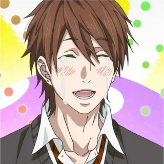 😭 anime, chorando, masculino, emocional telegram sticker