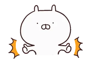 🍡 cartoon, rabbit, sparkles, cute, animal, white telegram sticker