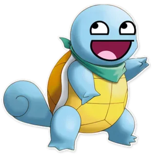 😃 Squirtle Pokemon pokemon, squirtle, postać, żółw, kreskówka, naklejka telegram sticker