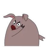 😠 Schwein, Cartoon, Tier, Wütend, Grantig telegram sticker