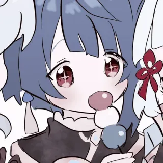 🕸 Anime, Chibi, Mono, Kawaii, Dibujo animado, Personaje, Ilustración telegram sticker