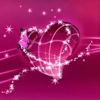 🎈 coeur, papillon, paillettes, amour, rose, Saint-Valentin, romantique telegram sticker