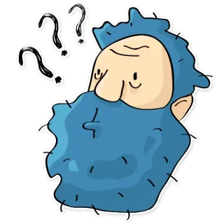 😶 denken, vraag, verward, onzeker, twijfel, peinzend, cartoon telegram sticker