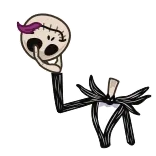 🤪 Jack Skellington The Nightmare Before Christmas Jack Skellington, O Estranho Mundo de Jack, Halloween, caveira, desenho animado, Tim Burton whatsapp sticker