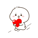 ❤️ imut, hati, cinta, kawaii, kartun, karakter, bahagia whatsapp sticker