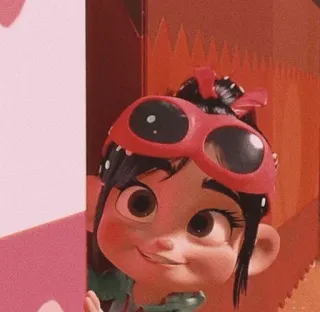 💎 Vanellope von Schweetz Wreck-It Ralph cartone animato, Disney, Vanellope, Ralph Spaccatutto, animazione, dolce telegram sticker