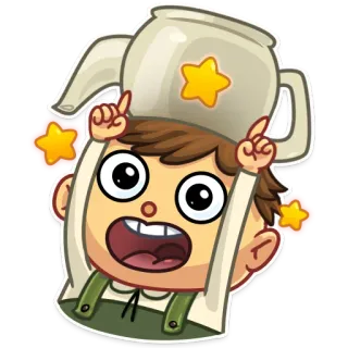 🤩 Hoạt hình, Nhân vật, Ngôi sao, Mũ, Minh họa, Hài hước whatsapp sticker