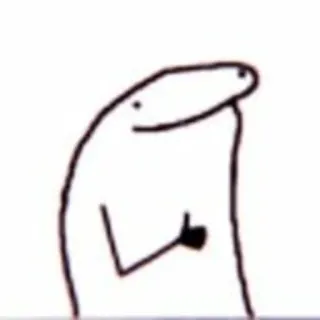 👍 stick figure, thumbs up, cartoon, meme, approval, simple whatsapp sticker