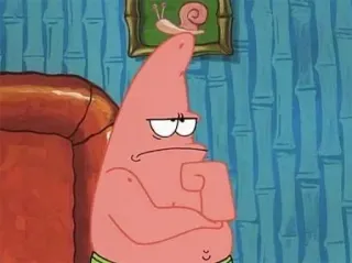 🤔 Patrick Star Spongebob Squarepants Патрик Стар, Спанч Боб, мультфильм, Nickelodeon, мем whatsapp sticker