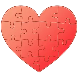 💓 heart, puzzle, love, relationship, valentine, piece, romance telegram sticker