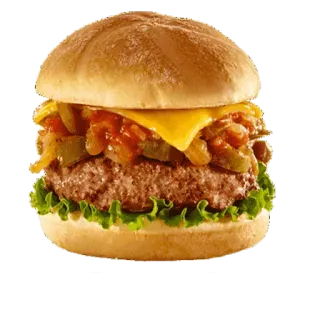 🍔 burger, food, sandwich, cheese, tomato, lettuce, bun telegram sticker