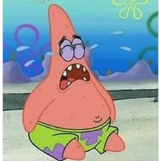 🏃 Patrick Star SpongeBob SquarePants cartoon, Patrick Star, SpongeBob, crying, sad, character whatsapp sticker