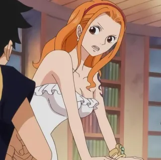 💵 Nami One Piece アニメ, 漫画, オレンジ髪, 女の子, キャラクター, ナミ whatsapp sticker