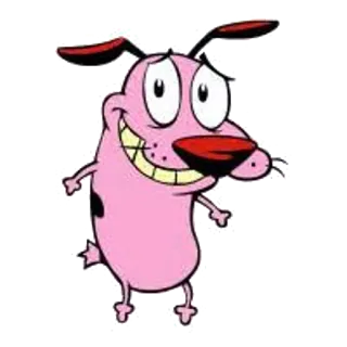 😊 Courage Courage the Cowardly Dog Courage the Cowardly Dog, cartoon, dog, scared, funny, Courage telegram sticker
