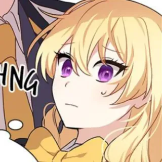 🥡 HING Anime, Menina, Loira, Fofa, Desenho animado, Mangá telegram sticker