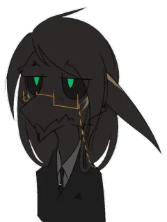 😐 Dibujos animados, Personaje, Traje, Gafas, Triste, Monocromo telegram sticker