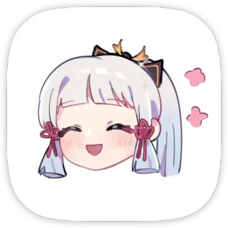 ☺️ Ayaka Genshin Impact anime, video game, cute, genshin impact, ayaka telegram sticker