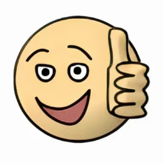 👍 Emoji, Kciuk w górę, Lubię to, Aprobata, Pozytywny, Uśmiech telegram sticker