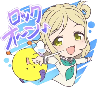 😛 ロックオン Anime, Słodkie, Chibi, Japoński, Postać, Kawaii telegram sticker