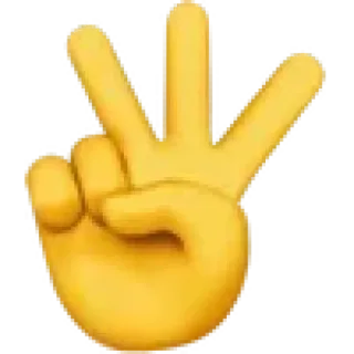 ✌️ Hand, Nummer 3, Drei, Finger, Geste telegram sticker