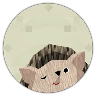 😶 hedgehog, animal, cute, geometric, sticker, cartoon telegram sticker