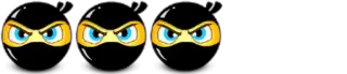 👻 Ninja, Cartoon, Augen, Maske, Stealth, Kämpfer whatsapp sticker
