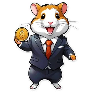 🤓 criceto, uomo d'affari, soldi, moneta, completo, cartone animato, animale telegram sticker