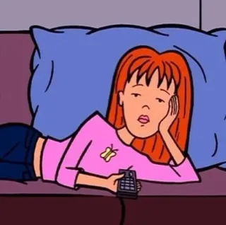 🌟 Daria Morgendorffer Daria Daria, cartoon, MTV, bored, tv, sarcastic telegram sticker