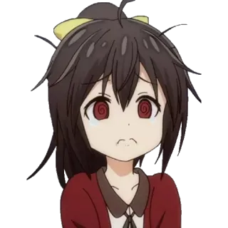 🤔 Anime, Garota, Triste, Confusa, Chateada, Desenho animado telegram sticker