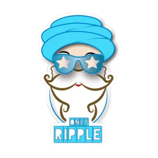 😍 ONLY RIPPLE ตัวละคร, สติกเกอร์, ผู้ชาย, ใบหน้า, สีหน้า telegram sticker