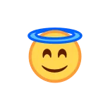 😇 emoji, angel, halo, smile, cute telegram sticker
