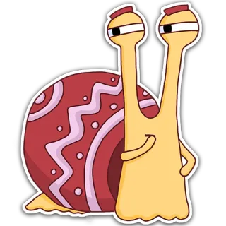 😒 caracol, fofo, desenho animado, adesivo, animal, lento telegram sticker