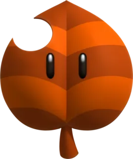 🍂 video game, item, leaf, super mario telegram sticker