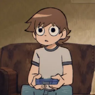 🫥 Phim hoạt hình, Cậu bé, Trò chơi điện tử, Tay cầm chơi game, Scott Pilgrim, Anime telegram sticker