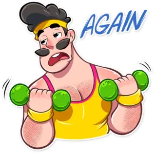 Aerobic Bob telegram stickers