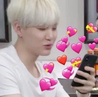 ❤️ Suga suga, kpop, ídolo, corazones, amor whatsapp sticker