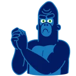 👏 Gorila, Animal, Desenho animado, Tramando, Macaco telegram sticker