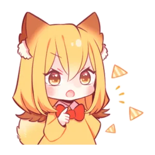 😠 anime girl, chibi, cute, cartoon, anime telegram sticker