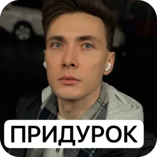🫥 ПРИДУРОК insult, swear word, Russian, offensive telegram sticker