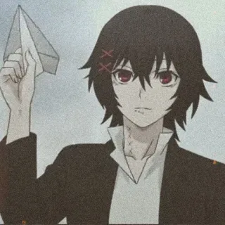 🖤 Juuzou Suzuya Tokyo Ghoul Anime, Manga, Juuzou, Suzuya, Aeroplanino di carta whatsapp sticker