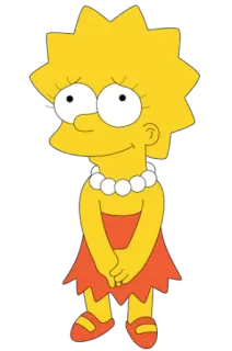 😇 Lisa Simpson The Simpsons Lisa Simpson, Simpsons, cartoon character, yellow character telegram sticker