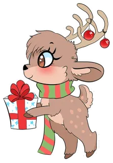 Deer❄(@Valeria_Fills_Art) whatsapp stickers