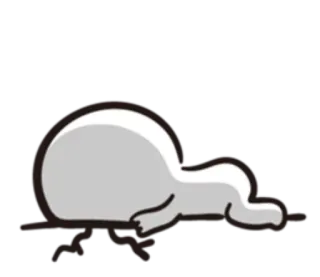 💀 sticker, verdrietig, moe, uitgeput, cartoon telegram sticker