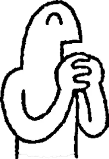 🙏 astratto, cartone animato, bianco, personaggio, macchia telegram sticker