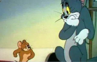 😤 Tom & Jerry cartoon, cat, mouse, classic, funny telegram sticker